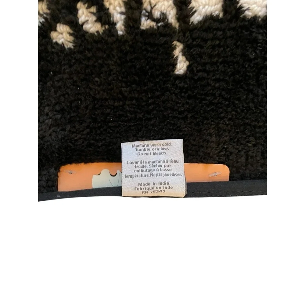 Kassaspa Mummy Walk Bath Rug 21x34  Black & White Halloween Bath Decor New